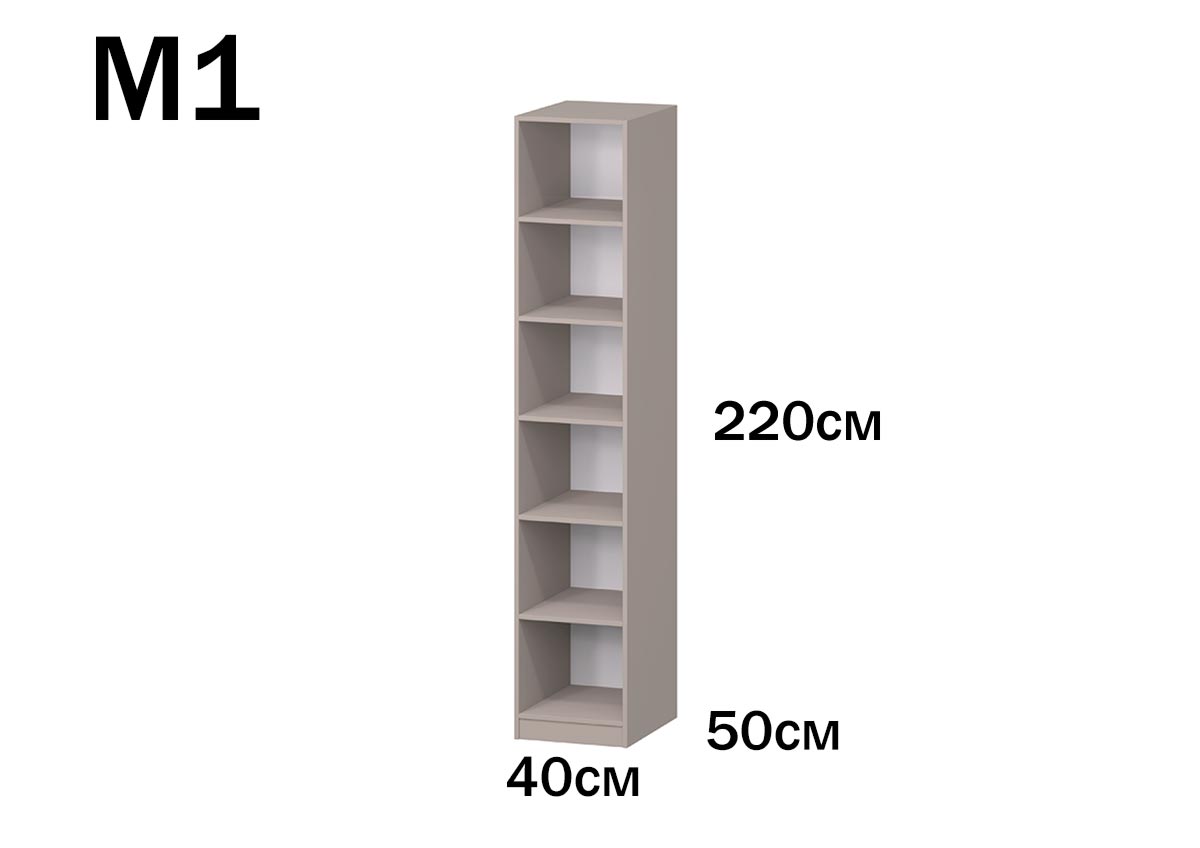 модульная гардеробная мантра-7 прямая 120х220х50 арт 6019 , двери  Вид 2