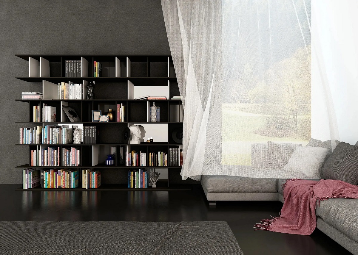 Стеллаж ЛДСП Дуб Сорано чёрно-коричневый арт 7769, фото 2 Роникон: Стеллаж ЛДСП Дуб Сорано чёрно-коричневый арт 7769, фото 2