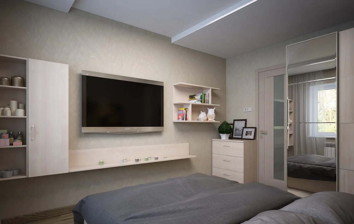 спальня лдсп белый премиум 4108 (Корпусная мебель в спальню) Вид 1