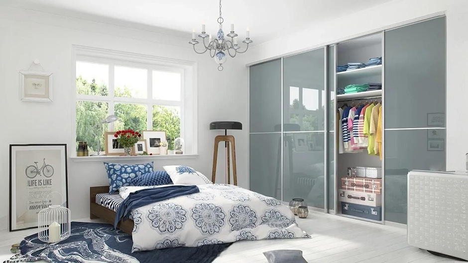 Роникон: Шкаф-купе ЛДСП Деним голубой арт 1245, фото 2