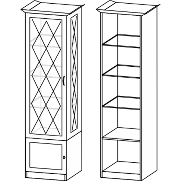 шкаф-витрина ар-02 классик арт 2012 , двери Вид 2