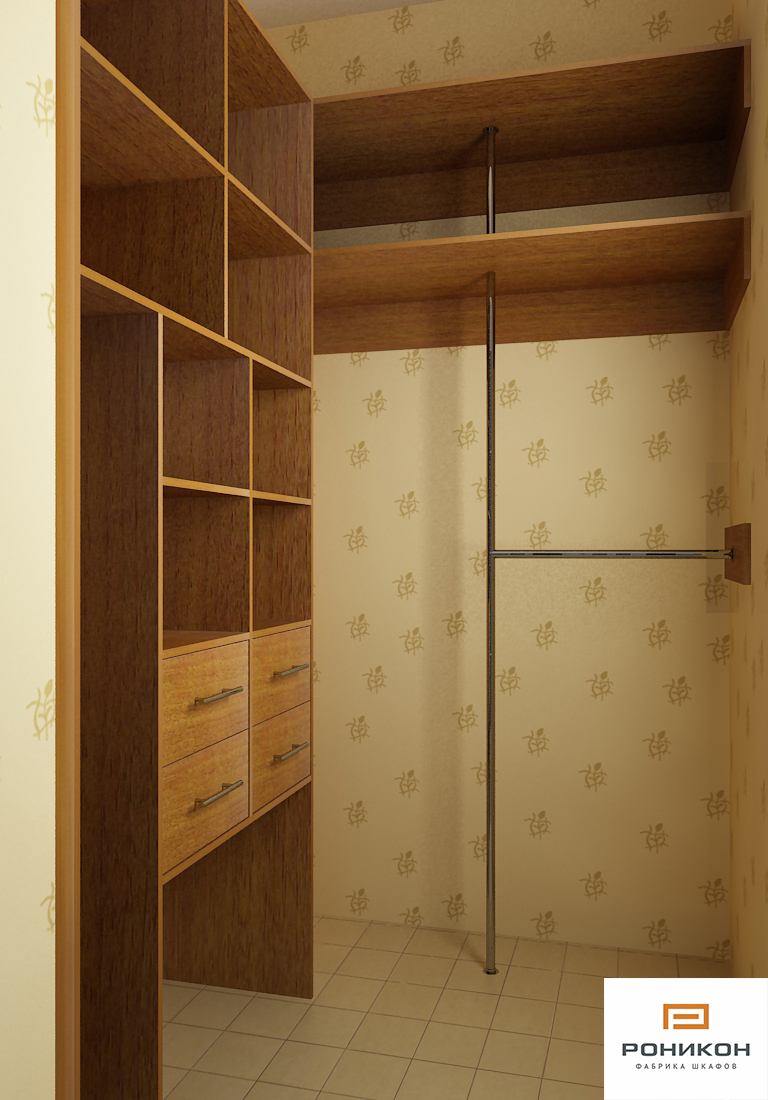 гардеробная лдсп вишня локарно арт 5722 (Гардеробные комнаты) Вид 1