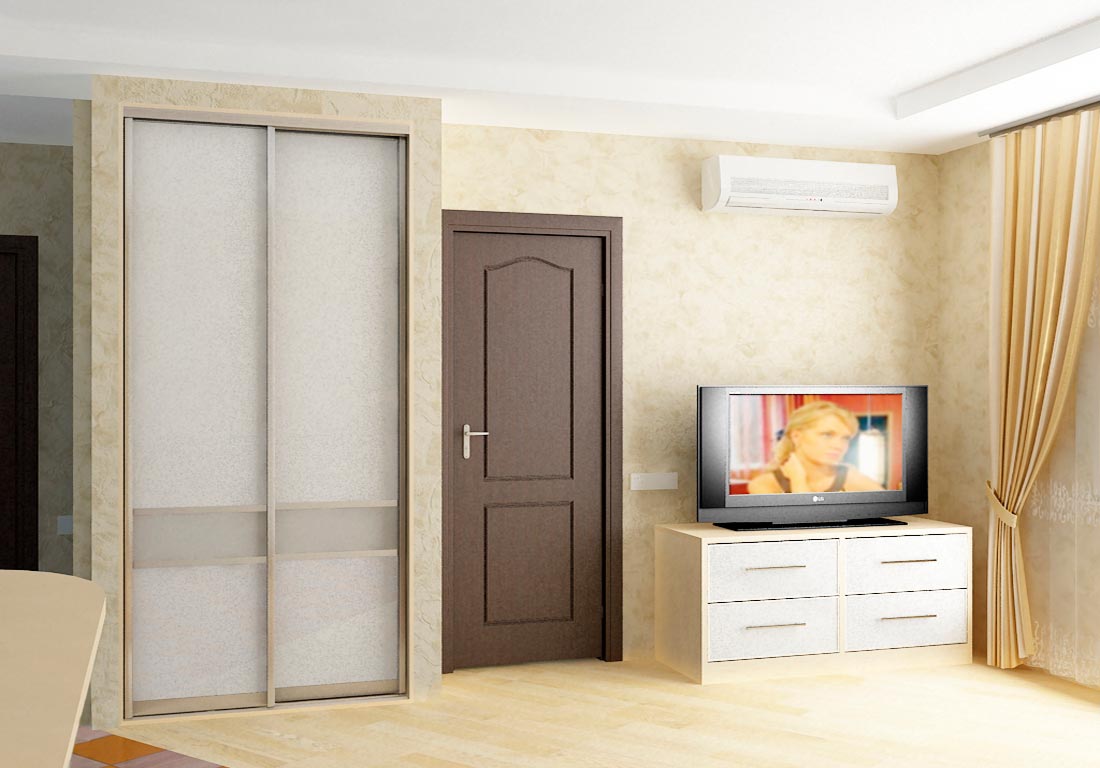 Роникон: Шкаф-купе ЛДСП Дуб Виченца светлый Сосна Аланд полярная арт 10022, фото 1