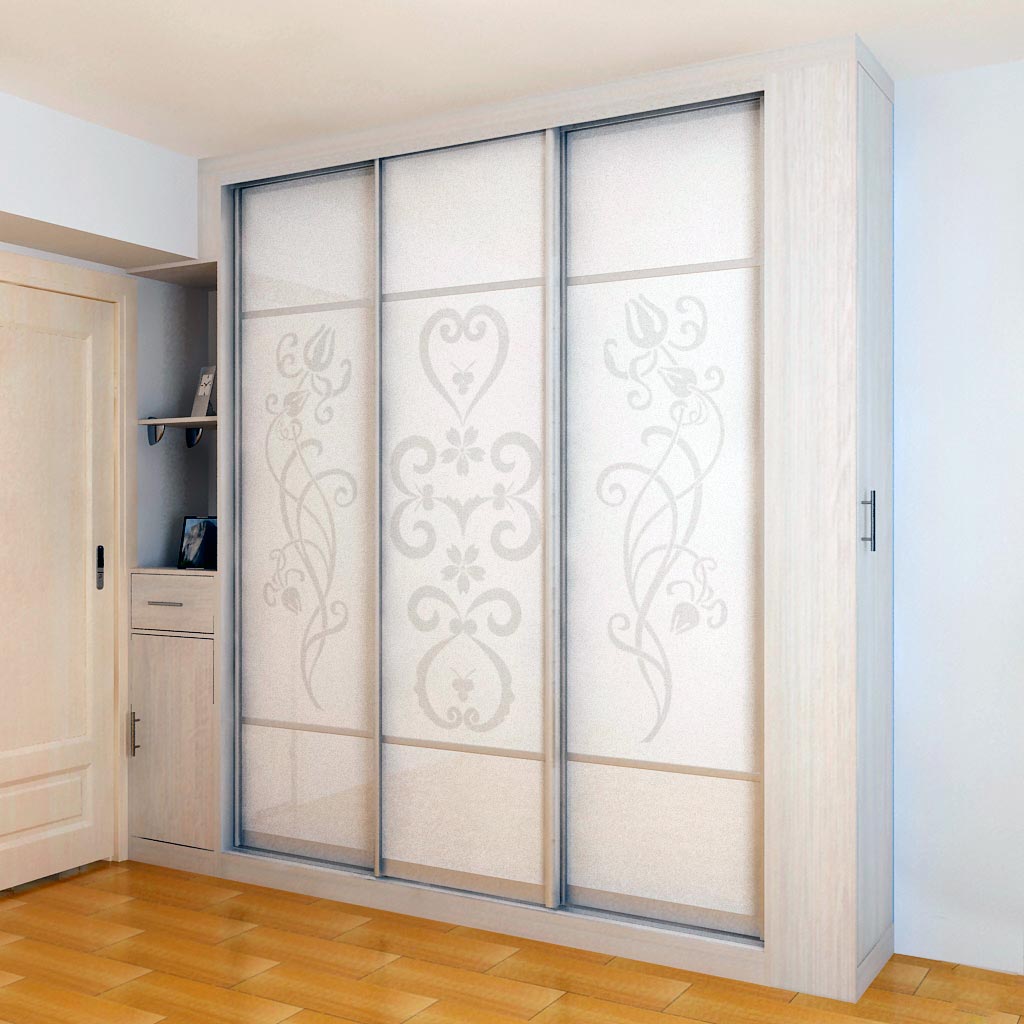 Роникон: Шкаф ЛДСП Файнлайн белый Стекло с фотопечатью арт 10041, фото 1