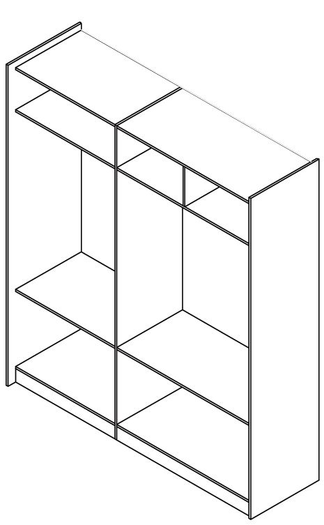 шкаф-купе мдф белый арт 10186 (Шкафы-купе) Вид 2