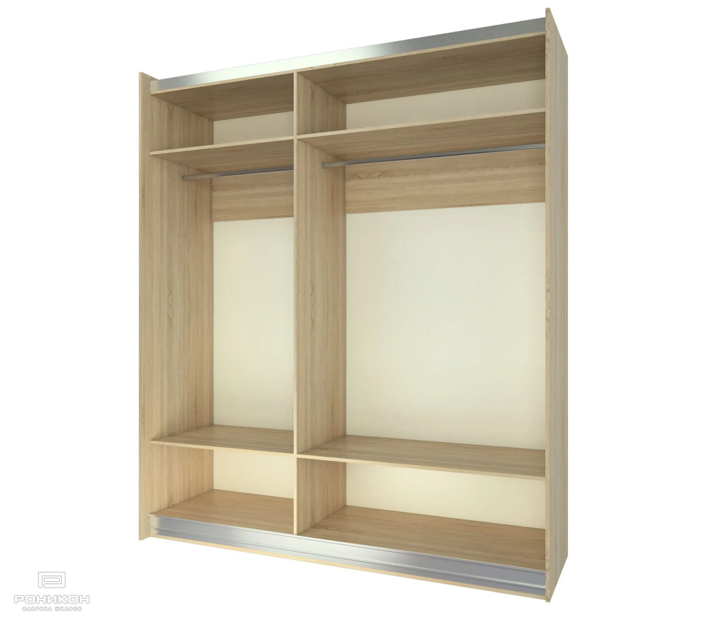 встроенный угловой шкаф лдсп файнлайн белый арт 2009 (Шкафы под заказ) Вид 3