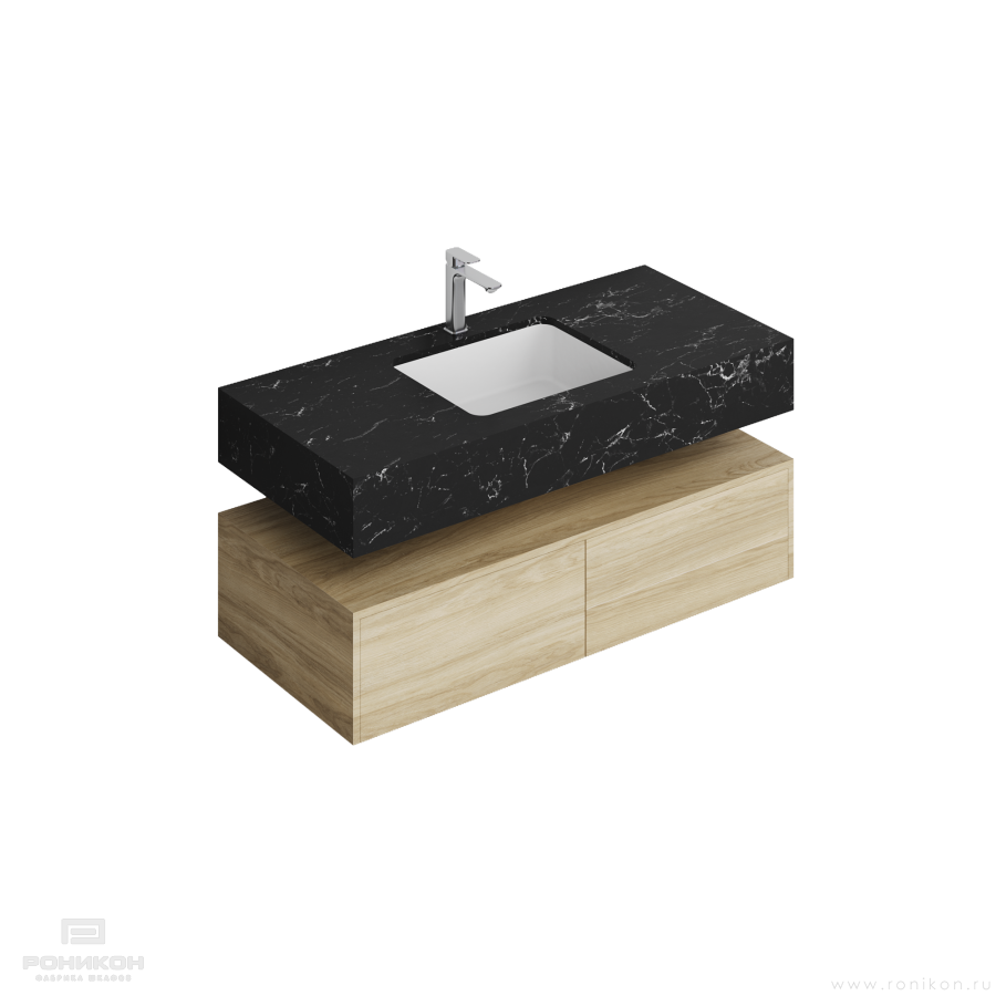 Роникон: Тумба консольная под раковину Акация Лэйклэнд светлая арт 5696, фото 2