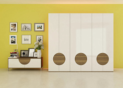 Распашной шкаф ЛДСП Белый полярный арт 7751