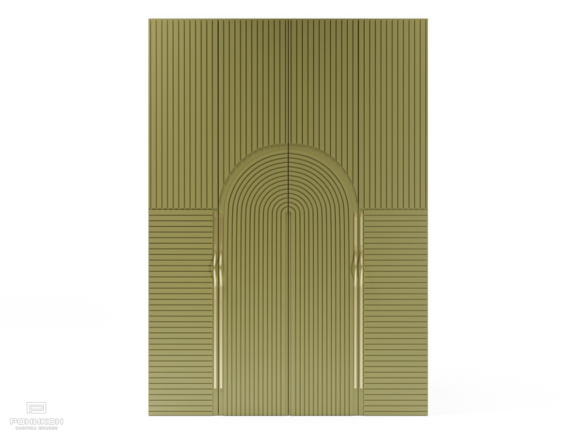 Роникон: Шкаф-гармошка МДФ Бледно-зелёный арт 5736, фото 2