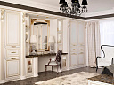 комплект в спальню с гардеробной массив дуба новара молоко арт 1192 (Мебель из массива) Вид 1