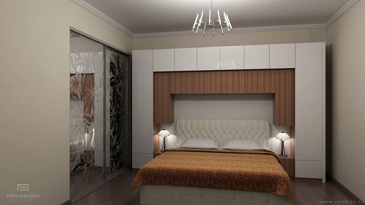 Роникон: Комплект для спальни Белый полярный/Стекло с рисунком арт 5300, фото 1