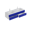 Роникон: Подвесная тумба под раковину на двоих RAL 5003 Синий сапфир арт 5695, фото 6