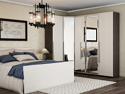 Комплект для спальни Белый полярный Зеркало серебро арт 7763