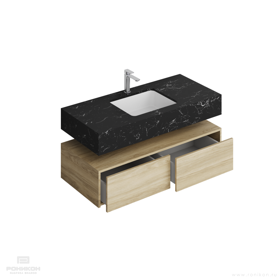 Роникон: Тумба консольная под раковину Акация Лэйклэнд светлая арт 5696, фото 3