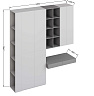 Роникон: Рабочее место со шкафом W1000 Белый Премиум арт 5733, фото 7