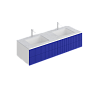Роникон: Подвесная тумба под раковину на двоих RAL 5003 Синий сапфир арт 5695, фото 5