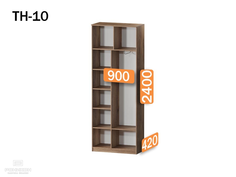 Роникон: Шкаф Стефани 10 с антресолью 90х240х42 арт 6004, фото 2