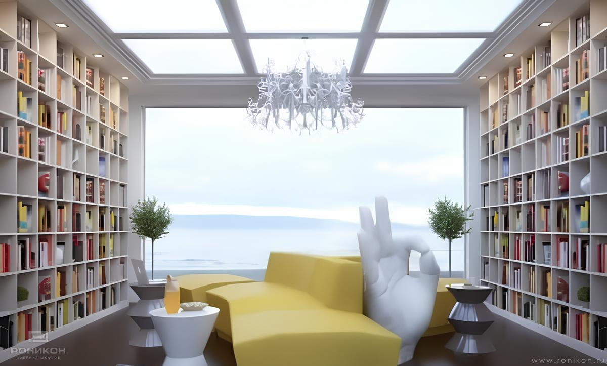 Роникон: Комплект книжных стеллажей ЛДСП Белый Премиум арт 722, фото 1