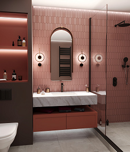 Роникон: Тумба консольная под раковину RAL 3014 Античный красный арт 5697, рис 1