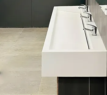 Роникон: Сплошная раковина на 3 смесителя RAL 9010 арт 5692, рис 1