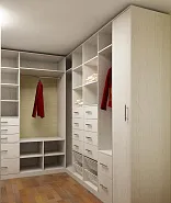 Гардеробная ЛДСП Белый классический арт 10053