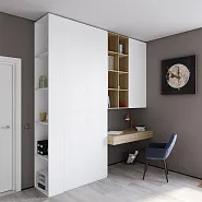 Рабочее место со шкафом W1000 Белый Премиум арт 5733