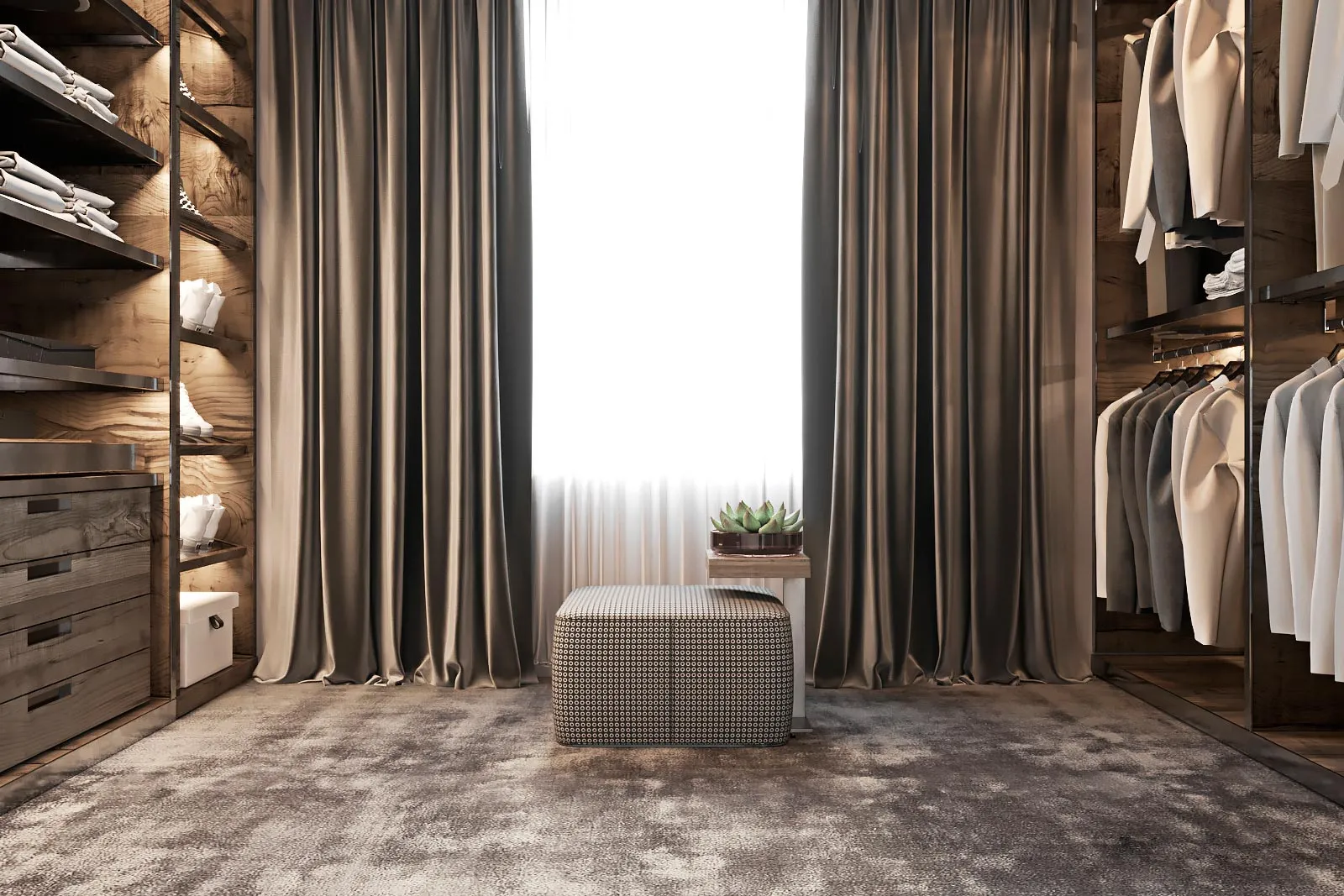 Роникон: Гардеробная на заказ ЛДСП Дуб Виченца арт 5615, фото 3