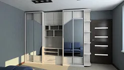 Гостиная ЛДСП Сосна Аланд Зеркало серебро арт 5404