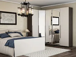 Комплект для спальни Белый полярный Зеркало серебро арт 7763