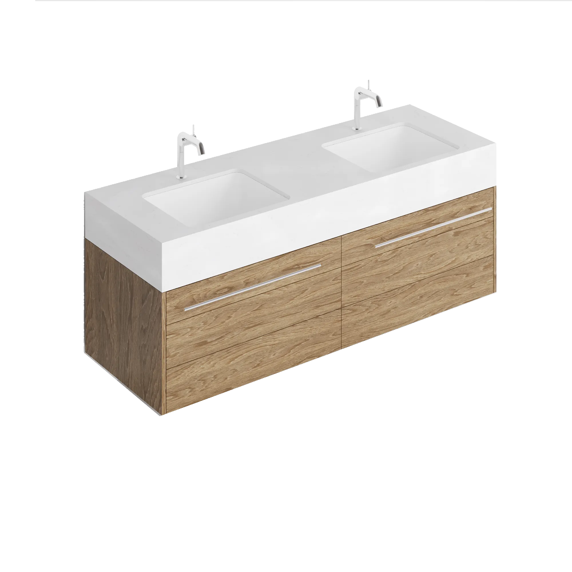 Роникон: Консольная тумба под раковину Дуб Канзас коричневый арт 5694, фото 2