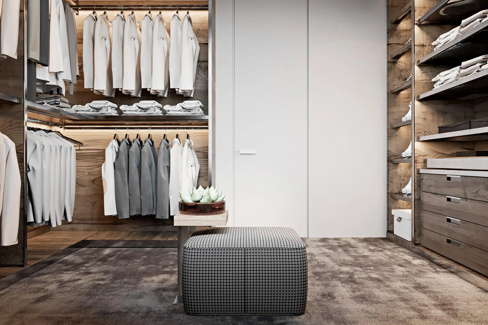 Роникон: Гардеробная на заказ ЛДСП Дуб Виченца арт 5615, фото 2