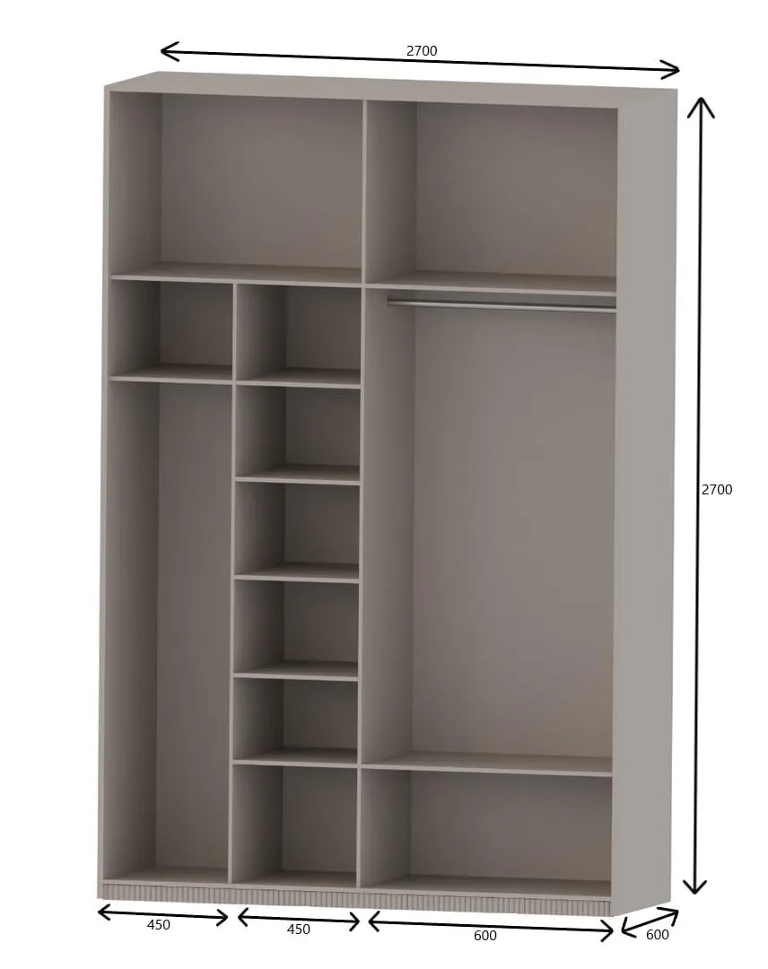 Роникон: Шкаф МДФ Платиново-серый арт 5737, фото 4