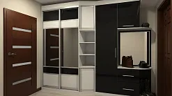 Прихожая ЛДСП Белый полярный Зеркало серебро арт 5202
