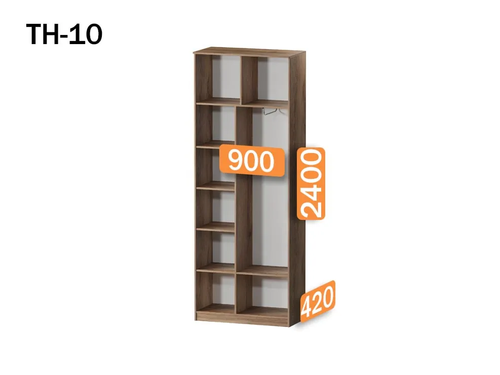 Роникон: Шкаф Стефани 10 с антресолью 90х240х42 арт 6004, фото 2