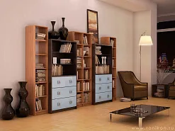 Книжный шкаф ЛДСП Вишня верона арт 877