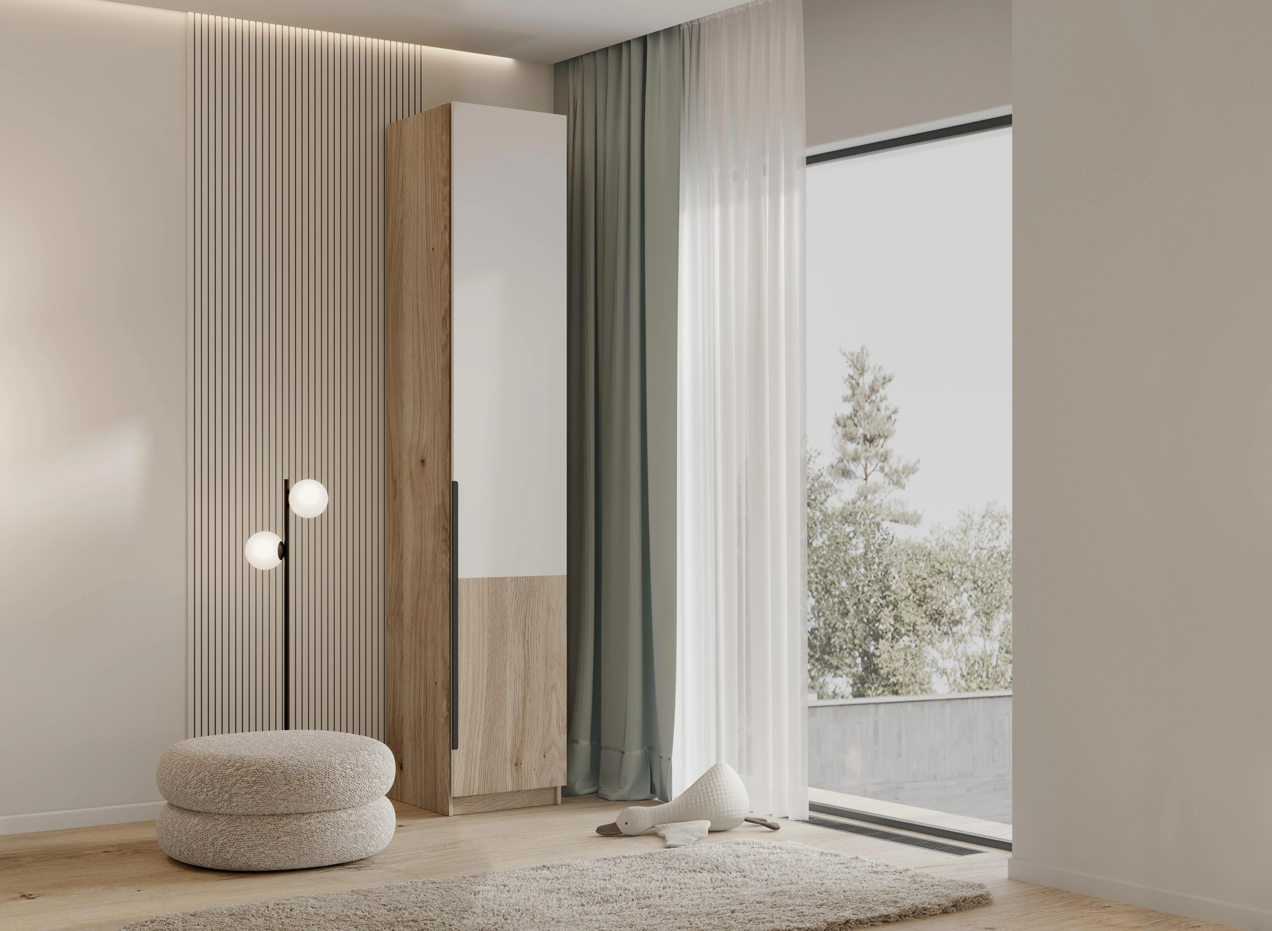 колонка стелла 114/2 для одежды 50х240х57 арт 6033 , двери ЛДСП Вид 1