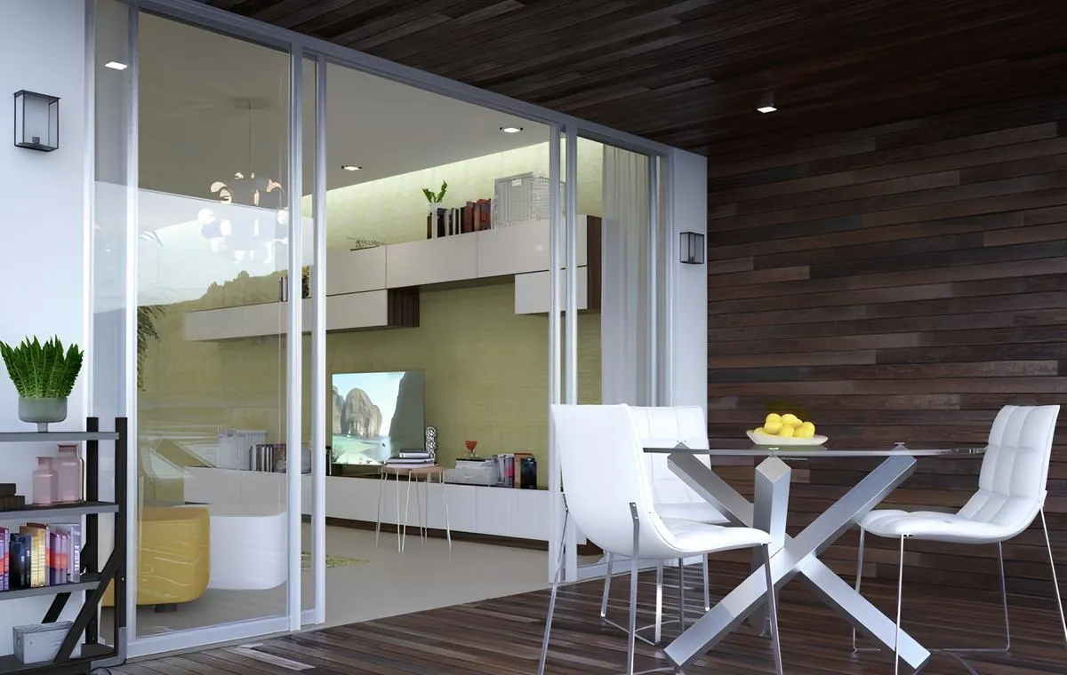 Роникон: Межкомнатная дверь ЛДСП Белый Премиум Стекло прозрачное арт 732, фото 1