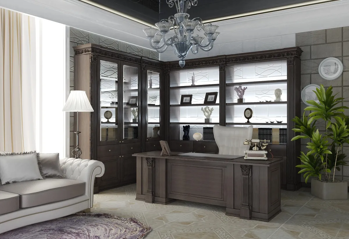 Роникон: Кабинет Массив Дуба графит арт 1650, фото 1