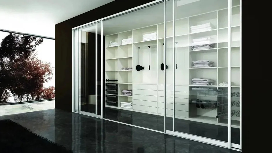 Роникон: Гардеробная ЛДСП Белый классический Стекло прозрачное арт 602, фото 2