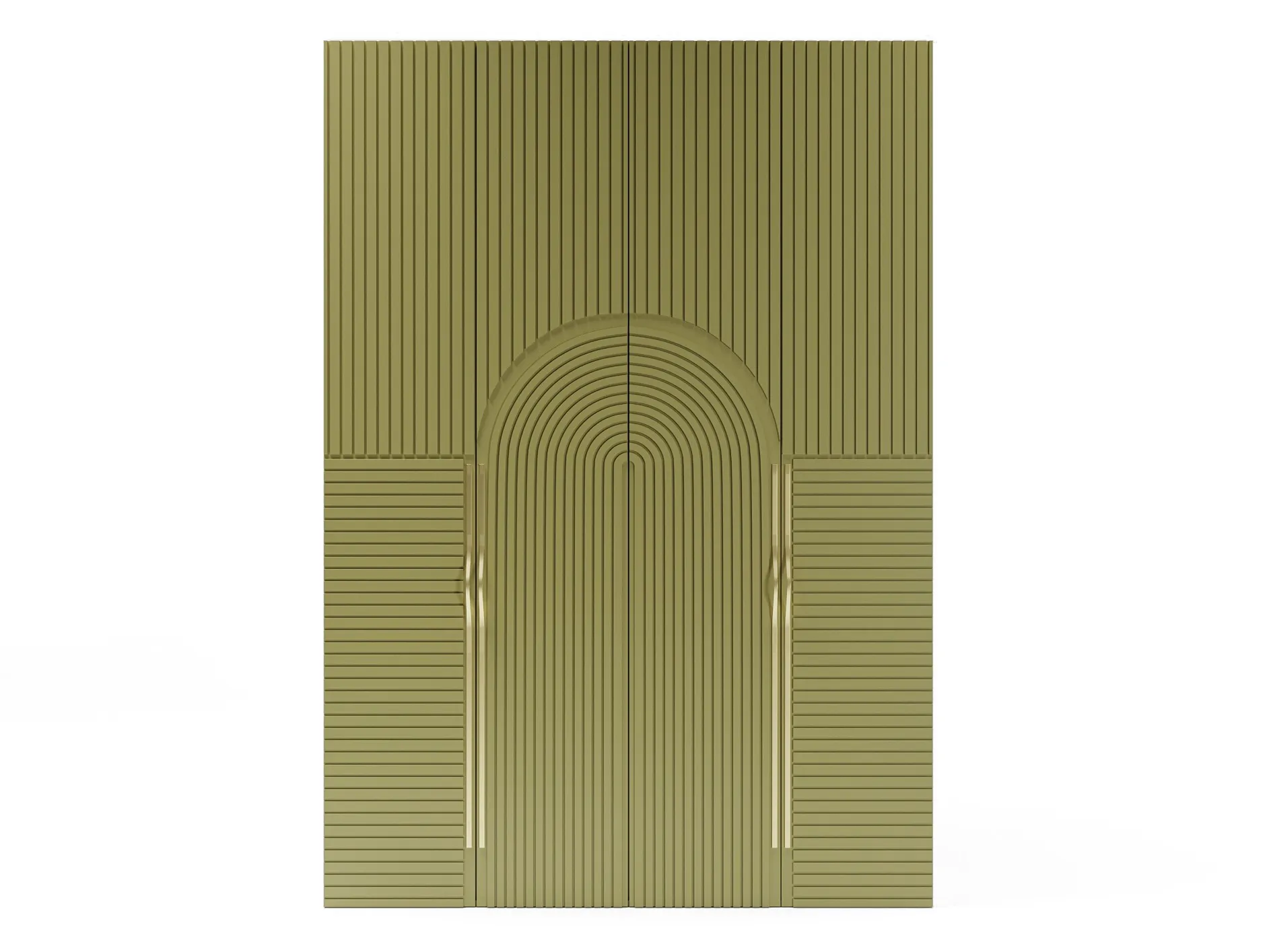 шкаф-гармошка мдф бледно-зелёный арт 5736 (Распашные шкафы на заказ) Вид 2