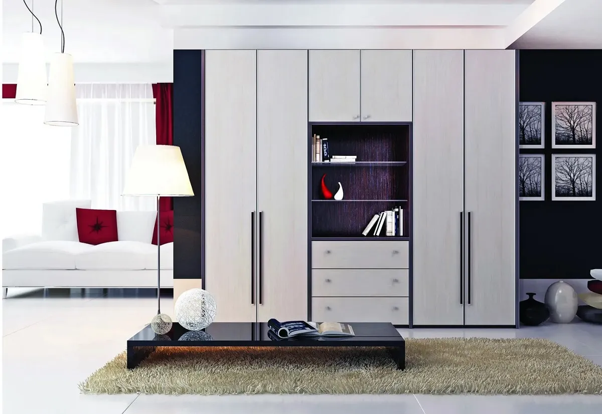 Роникон: Распашной шкаф ЛДСП Белый полярный арт 7757, фото 1