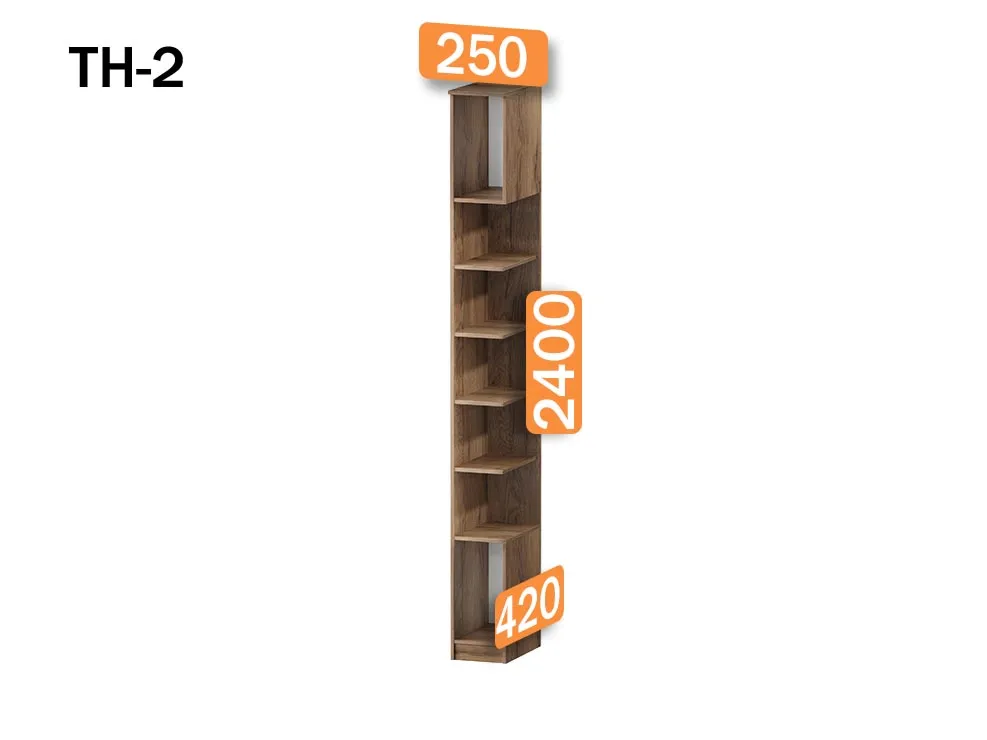 прихожая стефани-2 160х240х42 арт 6008 , двери Зеркало МДФ Вид 2