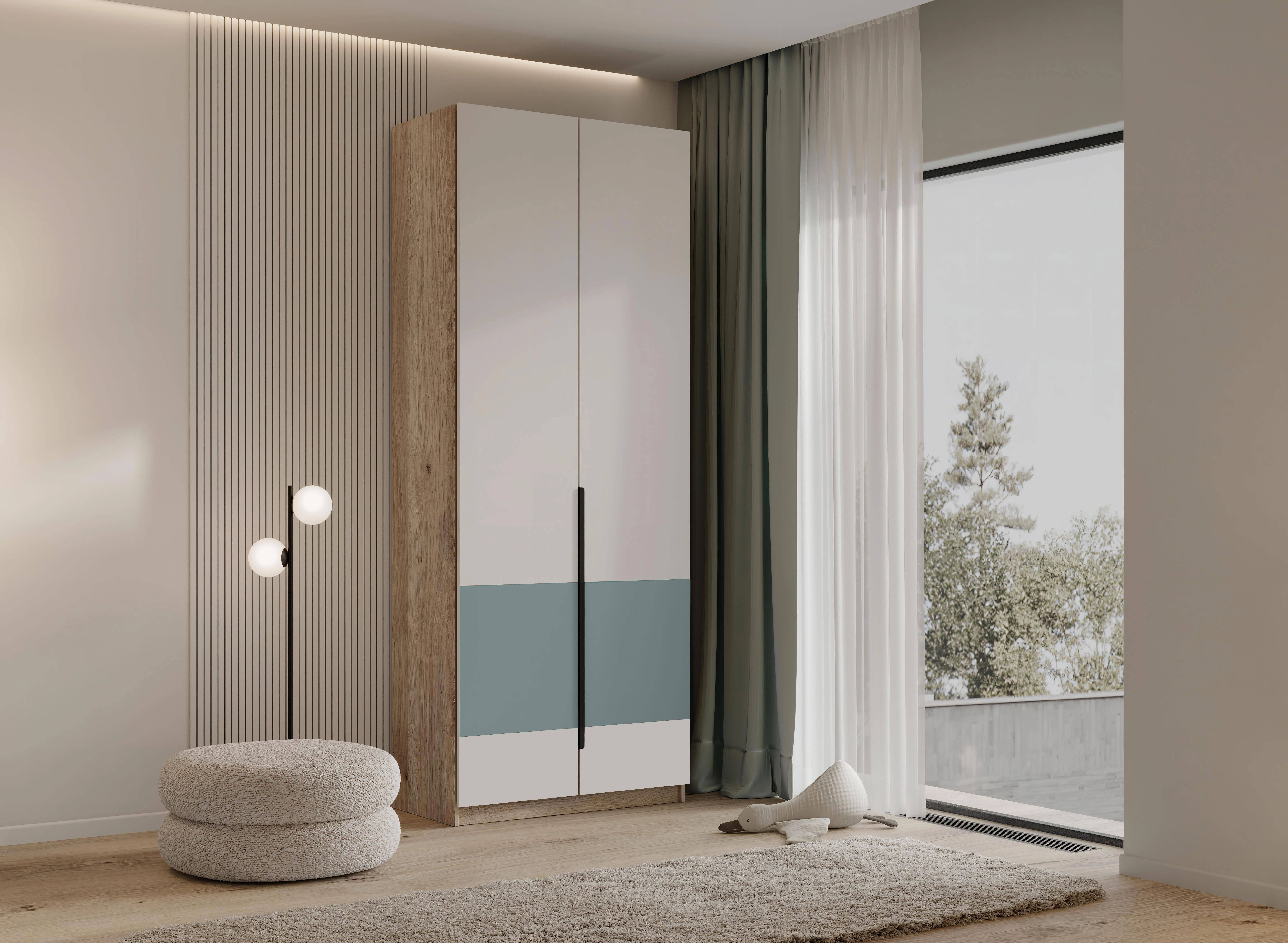 Роникон: Шкаф Стелла 224/3 комбинированный 100х240х57 арт 6047, фото 1