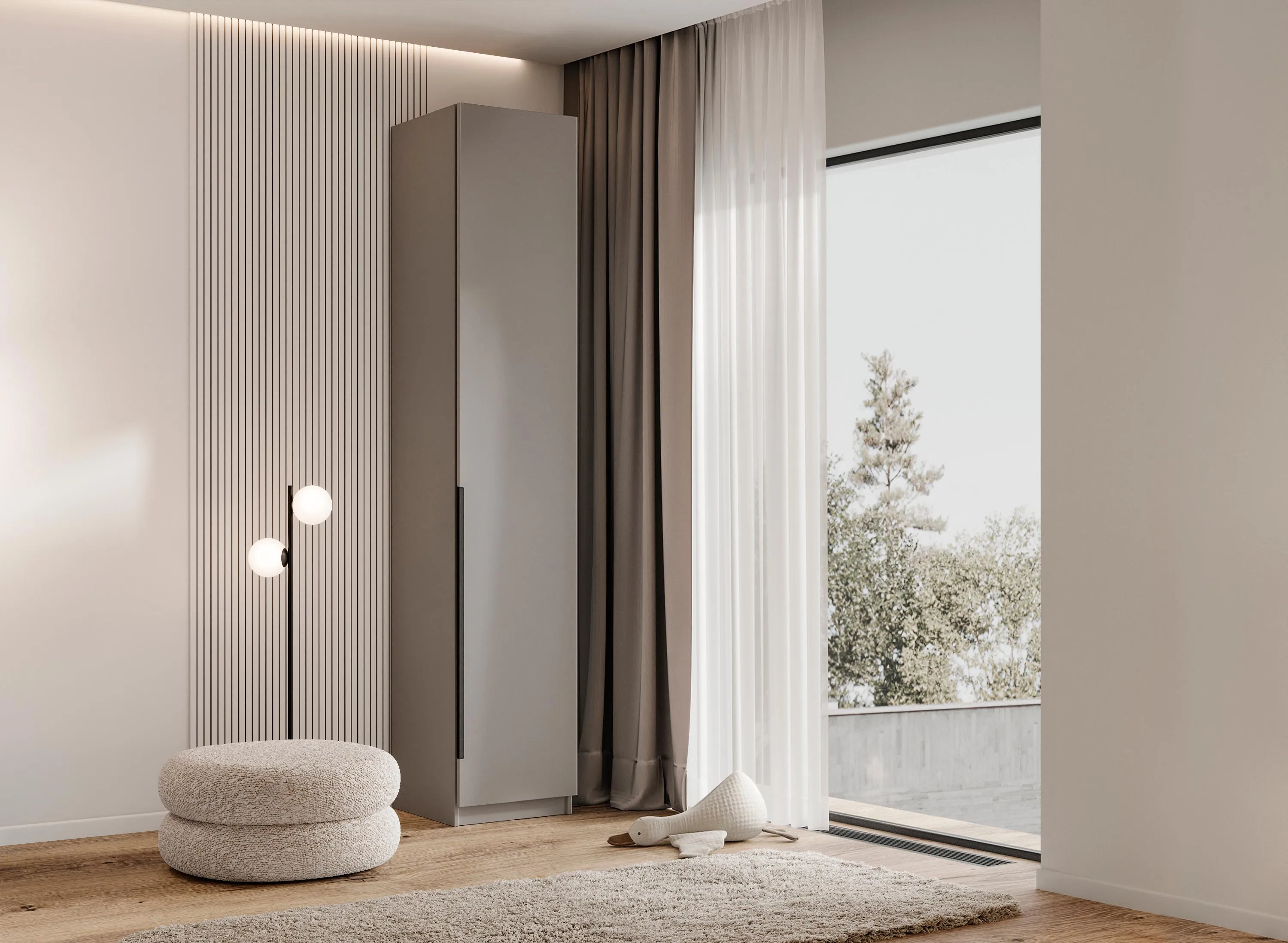 колонка стелла 114/1 для одежды 50х240х57 арт 6022 , двери ЛДСП Вид 1