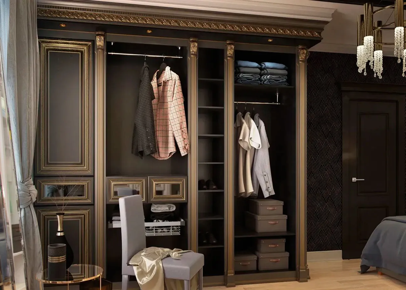 комплект шкафов массив дуба угольный арт 1690 (Натуральный массив) Вид 1