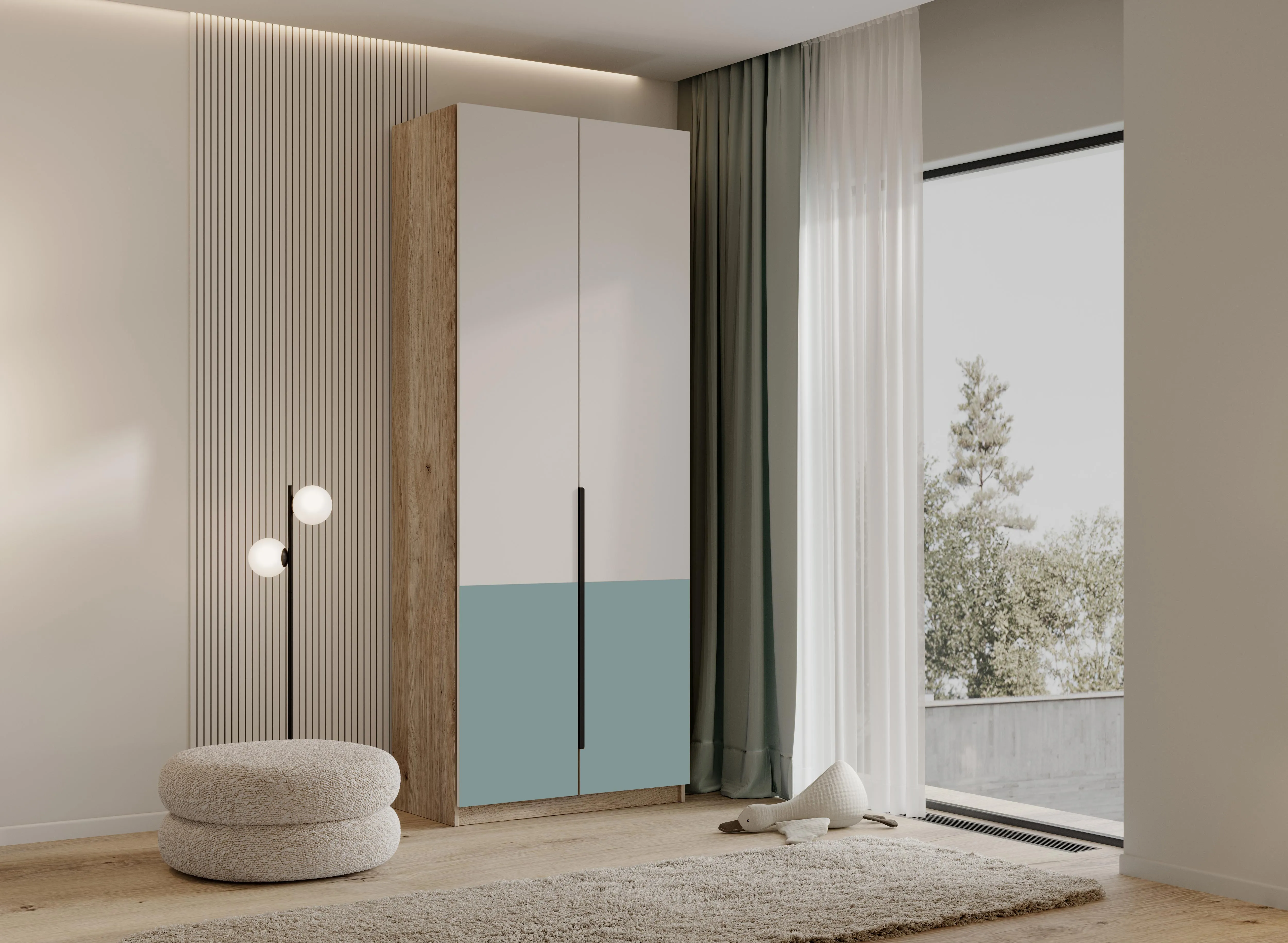 Роникон: Шкаф Стелла 224/2 комбинированный 100х240х57 арт 6036, фото 1