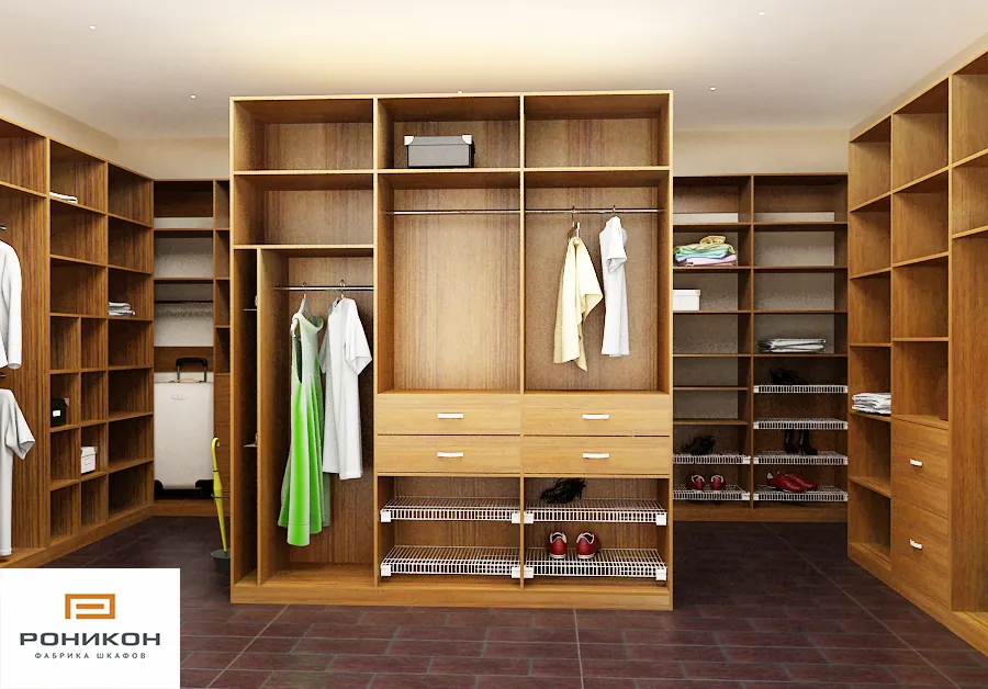 гардеробная лдсп вишня локарно арт 5720 (Гардеробные комнаты) Вид 2