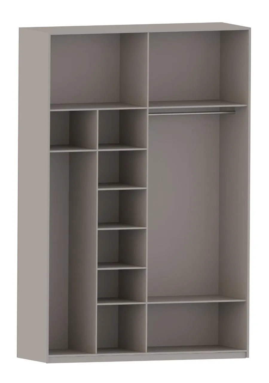 шкаф мдф платиново-серый арт 5737 (Распашные шкафы на заказ) Вид 2