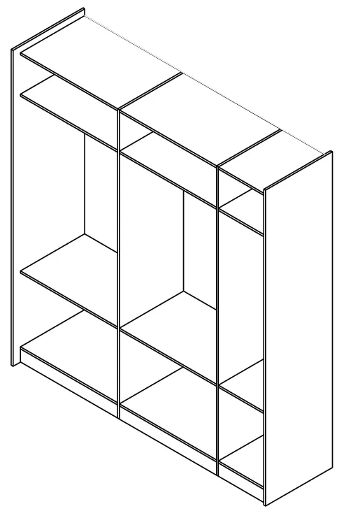 Роникон: Шкаф-купе ЛДСП Дуб Давос натуральный Зеркало серебро арт 10184, фото 2
