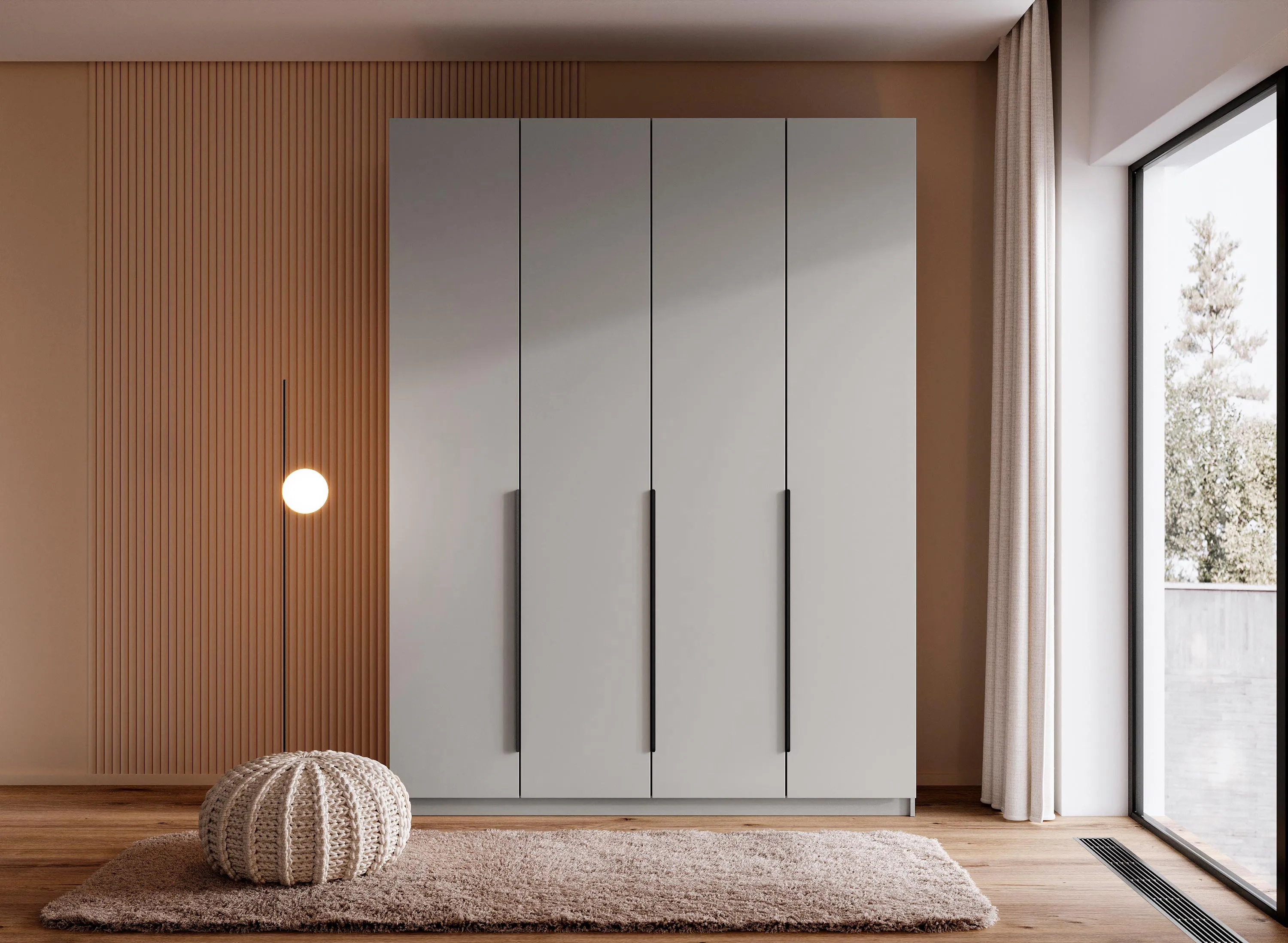 шкаф стелла 402/1 комбинированный 180х240х57 арт 6028 , двери ЛДСП Вид 1